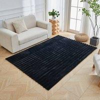 GAVENO CAVAILIA Shum Faux Fur Rug in Black | Size: 120 cm x 170 cm