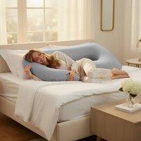 GAVENO CAVAILIA U Shaped Full Body Pillow in Grey