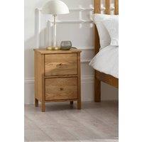 Julian Bowen Coxmoor 2 Drawer Bedside Table in Light Oak
