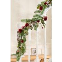 Dibor Metallic Magic Bauble Xmas Table Decor Christmas Garland 1.8m | Size: Large