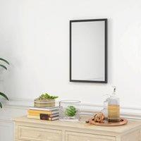 HOMCOM Decorative Rectangular Wall Mirror, Wall-Mounted Bathroom Mirror for Living Room, Bedroom, Hallway, Black | Size: Medium