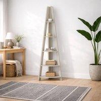Wyld Haus Athy Grey Corner Ladder Shelving Unit 4 Shelves