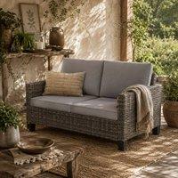 Wyld Haus Nolo Dark Grey 2 Seater Outdoor Sofa with Cushions in Light Grey