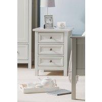 Julian Bowen Maine 3 Drawer Bedside Table in Light Grey