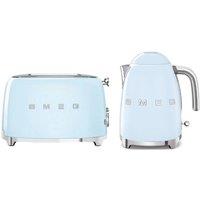 Smeg KLF03, TSF01 Kettle & 2 Slice Toaster Set in Blue