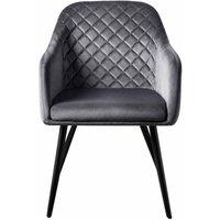 SPOT ON DEALZ Grey Velvet Accent Chair Comfortable Lounge Armchair