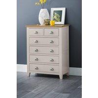 Julian Bowen Richmond 6 Drawer Chest (4+2) in Light Grey