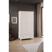 Julian Bowen Richmond 2 Door 1 Drawer Wardrobe in Light Grey
