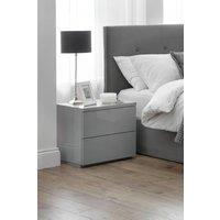 Julian Bowen Monaco 2 Drawer Bedside Table in Grey