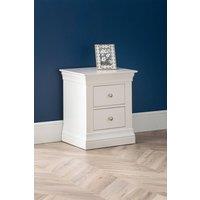 Julian Bowen Clermont 2 Drawer Bedside Table in White