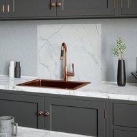 Splashback Calacatta Marble Self Adhesive Glass Kitchen s 600mm x 750mm in White