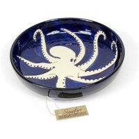Verano Spanish Ceramics Signature Blue & White Octopus Hand Painted Ceramic Large Bowl 27cm