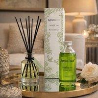 Serenityy White Fig Essence Reed Diffuser Collection in Green