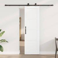 Berkfield Home Sliding Door with Hardware Set White 61x198.5 cm Solid Wood Pine