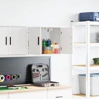 Berkfield Home Garage Wall Cabinet White Engineered Wood