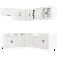 Berkfield Home 11 Piece Kitchen Cabinet Set Kalmar Gloss White Engineered Wood