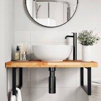 Berkfield Home Bathroom Vanity Top Oil Finished 100x60x4 cm Solid Wood Acacia in Brown | Size: 100 x 60 x 4 cm