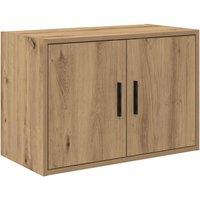 Berkfield Home Garage Wall Cabinet Artisan Oak Engineered Wood in Brown