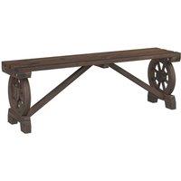 Berkfield Home Garden Bench 115 cm Solid Wood Fir in Brown