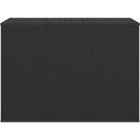 Berkfield Home Garden Cushion Box PE Rattan 145x100x103 cm Black | Size: 145 x 100 x 103 cm