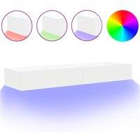 Berkfield Home TV Cabinets with LED Lights 2 pcs White 60x35x15.5 cm