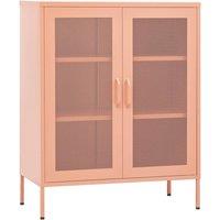 Berkfield Home Storage Cabinet Pink 80x35x101.5 cm Steel
