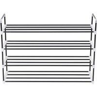 Berkfield Home Shoe Rack with 4 Shelves Metal & Plastic Black