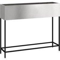Berkfield Home Raised Garden Planter 100x26x82 cm Stainless Steel in Silver | Size: 100 x 26 x 82 cm