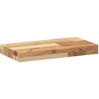 Berkfield Home Compact Floating Shelf 60x20x4 cm Oil Finished Solid Wood Acacia in Brown | Size: 60 x 20 x 4 cm