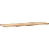 Berkfield Home Compact Floating Shelves 2 pcs 140x40x4 cm Untreated Solid Wood Acacia in Brown | Size: 140 x 40 x 4 cm