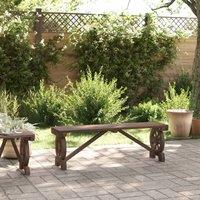 Berkfield Home Beautiful Garden Bench 115 cm Solid Wood Fir in Brown