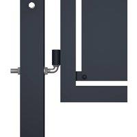 Berkfield Home Sturdy Garden Gate Steel 100x200 cm Anthracite in Dark Grey