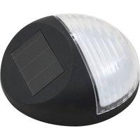 Berkfield Home Outdoor Solar Wall Lamps LED 12 pcs Round Black