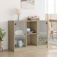 Berkfield Home Sideboard Sonoma Oak 102x37x75.5 cm Engineered Wood in Light Oak