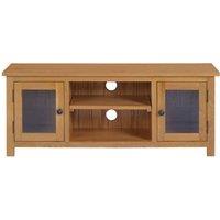 Berkfield Home TV Cabinet 110x35x44 cm Solid Oak Wood in Brown | Size: 110 x 35 x 44 cm