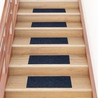 Berkfield Home Self-adhesive Stair Mats Rectangular 15 pcs 60x25 cm Blue | Size: Medium