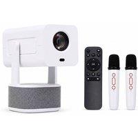BluCore Smart Mini Projector with Speaker adjustable in White