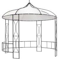 Berkfield Home Gazebo 300x290 cm White Round