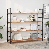 Berkfield Home Floating Shelves 2 pcs 160x40x2 cm Oil Finished Solid Wood Acacia in Brown | Size: 160 x 40 x 2 cm