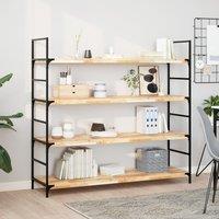 Berkfield Home Floating Shelves 2 pcs 160x40x4 cm Untreated Solid Wood Acacia in Brown | Size: 160 x 40 x 4 cm