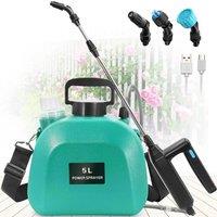 FLAVORA 5L Electric Knapsack Pressure Sprayer in Green