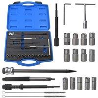 VOGREX 21PCS Professional Diesel Injector Seat Cutter Tool Clean in Blue | Size: 10000mm x 520mm