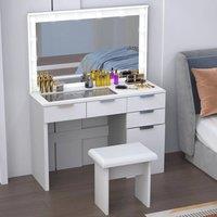 SPETLEK Dressing Table with 3 Colors Large Hollywood in White | Size: 0.6m2