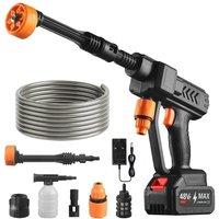 NESTLUNE 2 Battery Cordless Car High Pressure Washer Jet Water in Black | Size: 1.25kg