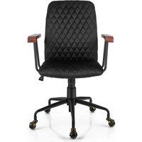 Kelvenix Velvet Office Chair Ergonomic Mid-back PC Desk Chair in Black | Size: 0.6m2
