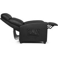 Kelvenix Modern Upholstered Recliner Armchair in Black | Size: 0.6m2
