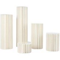 Nordara 5 Wedding Column Flower Vase Stand Decor in White