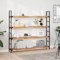 Berkfield Home Floating Shelves 2 pcs 160x20x4 cm Oil Finished Solid Wood Acacia in Brown | Size: 160 x 20 x 4 cm