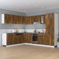 Berkfield Home Drawer Bottom Cabinet Smoked Oak 60x46x81.5 cm Engineered Wood in Brown
