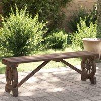 Berkfield Home Garden Bench 115 cm Solid Wood Fir in Brown